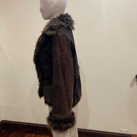 Vintage Leather Caruana Fur Coat - Picture 3 of 5